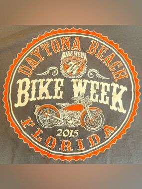 Daytona Beach 74th Annual Bike Week T-Shirt Mens Size 3XL 2015 Florida Black